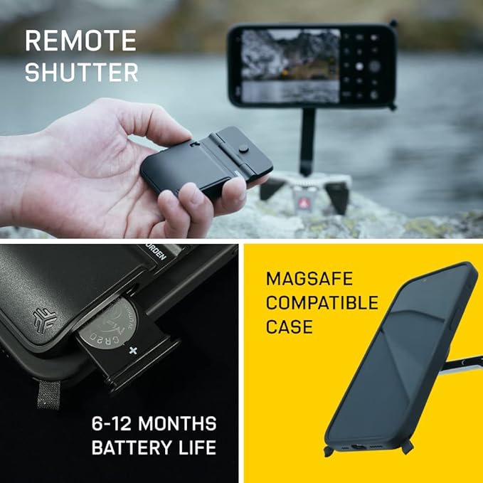 FJORDEN Pro Bundle for iPhone 14 Pro - Includes Fjorden Camera Grip, MagSafe iPhone Case, Wrist Strap & Carry Case - Shoot Like A Pro with Your iPhone