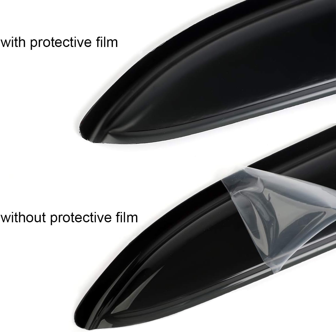 94642 Side Window Wind Vent Deflector,4pcs Outside Mount Style Nice Sun Rain Guards Set,Dark Smoke Window Visors fit for 2011-2020 Mitsubishi Outlander