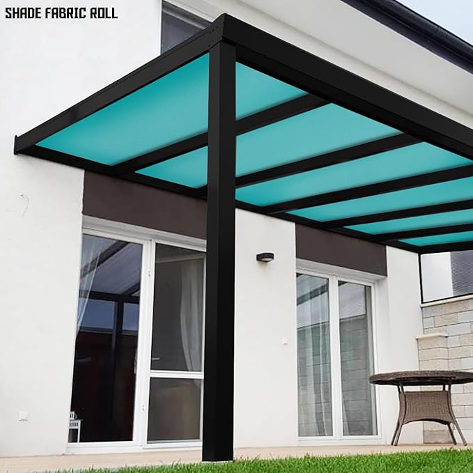 TANG Sun Shade Fabric Roll 8'x121' Shade Cloth for Garden Turquoise Green HDPE Mesh Shading Pergola Cover Replacement Canopy, 95% Blockage Sunshades for Outdoor Patio Backyard Plant