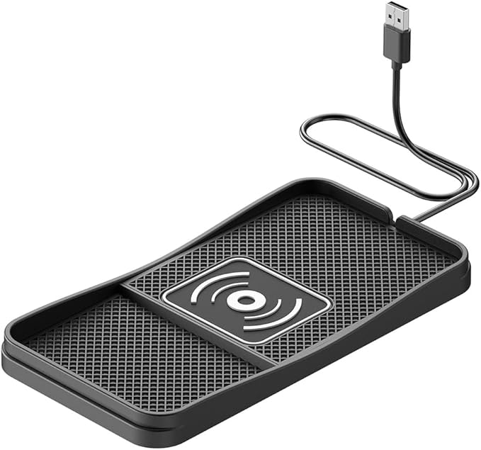 Car Wireless Charger Pad for Acura ILX 2013-2022, Type-C/USB 20W Fast Wireless Car Charger Pad Non-Slip Cordless Charging Mat,B-30cm Cable USB Plug