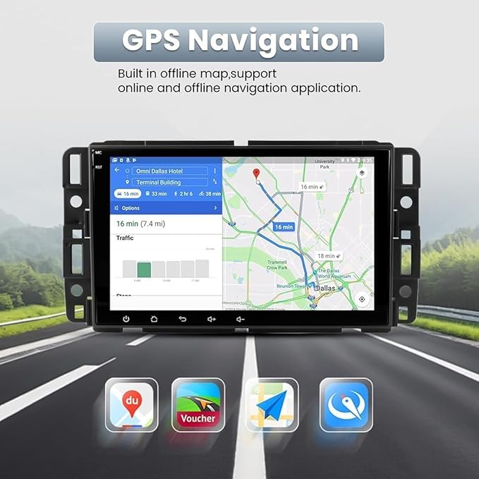 2+64G 8Inch Android 14 Car Radio Stereo Upgrade for Chevrolet Impala 2006-2013 w/Wireless Carplay Android Auto Double Din Touch Screen GPS Navigation Head Unit Radio Bluetooth WiFi FM Backup Camera