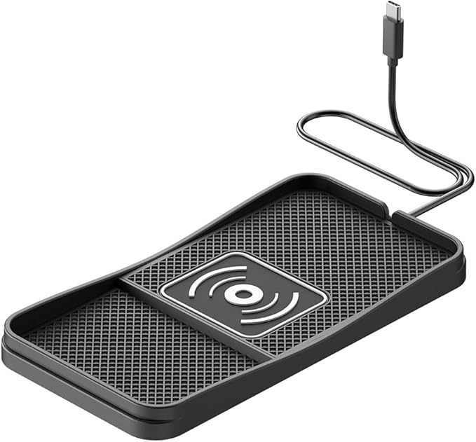 Car Wireless Charger Pad for GMC Canyon Sierra Sonoma 2000-2026, Type-C/USB 20W Fast Wireless Car Charger Pad Non-Slip Cordless Charging Mat,A-30cm Cable Type-C Plug