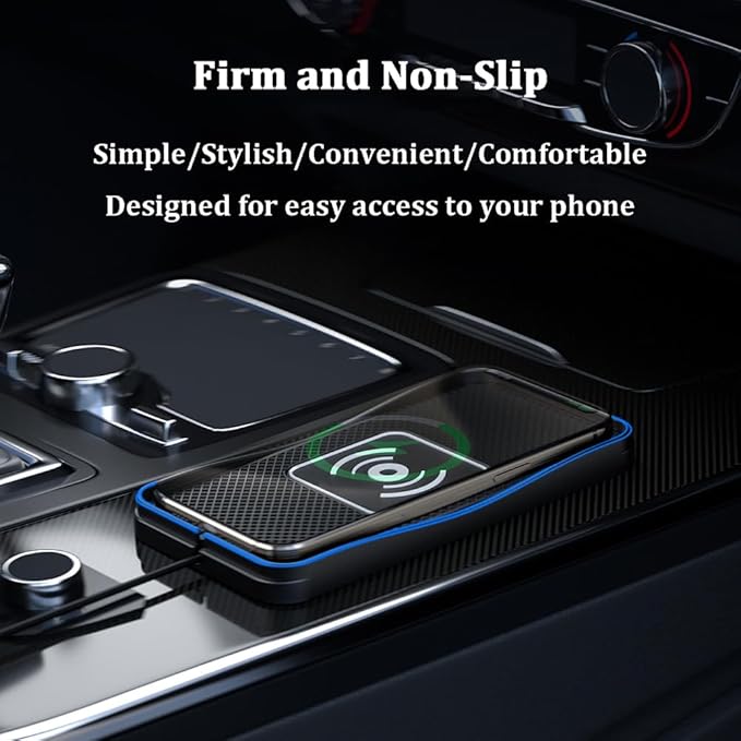 Wireless Car Charger Pad for Toyota GR 86 2022-2025, Type-C/USB 20W Car Wireless Charger Non-Slip Phone Charging Pad Car Accessories,A 30cm Cable Type-C Plug