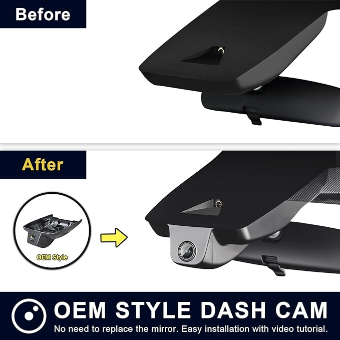 Mangoal 4K Dash Cam Custom fit for Toyota Camry & Camry Hybrid 2018 2019 2020 (Model B), LE L XLE SE XSE Sedan 4D etc, Integrated OEM Look, UHD 2160P Video, App & WiFi,Easy to Install, 64GB Card