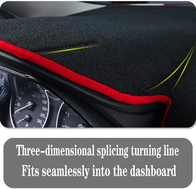 Dashboard Cover for Ford Edge 2021-2025,Polyester Dash Covers mat,Car Dash Board Protecter Cover,Interior Dash Covers Pads,Red