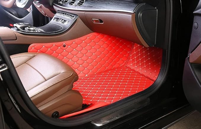 Custome Car Mats Accessories All Weather Floor mats Compatible with Automotive Floor Mats Passenger car mats (Beige Brown)