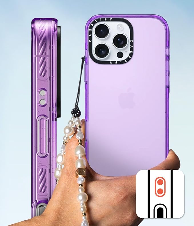 CASETiFY Impact iPhone 15 Pro Case [4X Military Grade Drop Tested / 8.2ft Drop Protection/Compatible with Magsafe] - Sakura Cherry Saturday - Clear Black
