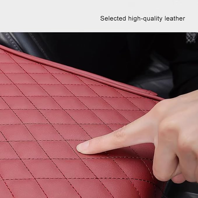 Car Armrest Pad for Ford Bronco Sport (CX430) 2021 2022 2023 2024 2025 2026 Leather Armrest Box Mat Center Console Cushion Pad Universal Armrest Seat Box Cover Protector,Black