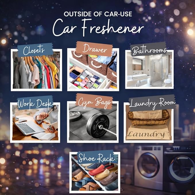 Gift Paradise® High Tide Car Air Freshener Set of 3 – 10 ml Hanging Diffusers, Fresh Ocean Aquatic Scent, Long Lasting Fragrance for Car, Home & Office – Magnetic Gift Box