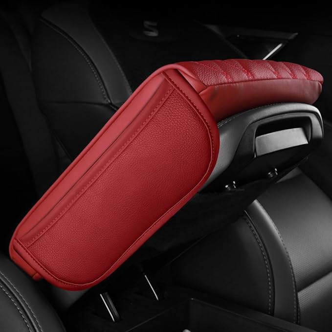 Universal Car Armrest Pad for Mini Countryman R60 F60 One/S/Cooper/JCW 2010-2024 Leather Armrest Box Center Console Cover Pad Waterproof Arm Rest Protector Decor Accessories,Blue01