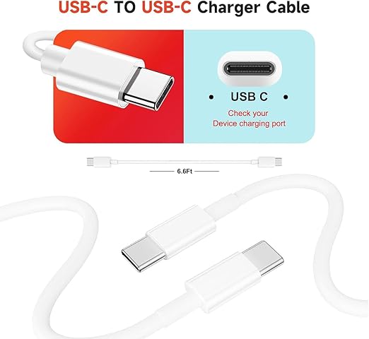 10FT 20W Fast Long Charger Adapter for AirPods 4 Gen, AirPods Pro 2nd Generation, Beats Pill 2024, iPhone 16E 16 15 Pro MaX,iPad Air 13/12.9,Samsung Galaxy A16 A15 A14 5G A54 A03S A53 A23 A34