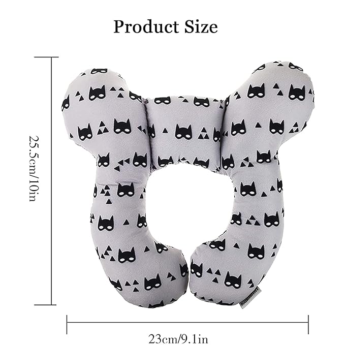 Baby Travel Pillow - Infant Head and Neck Support Pillow Baby Neck Pillow for Car Seat,Pushchair(Grey)