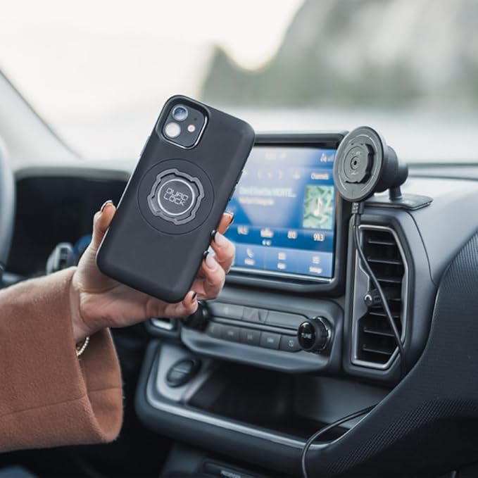 Quad Lock Adhesive Dashboard/Console Car Phone Holder Kit with MAG Wireless Charging Head V2 and MAG Phone Case for iPhone 16 Pro