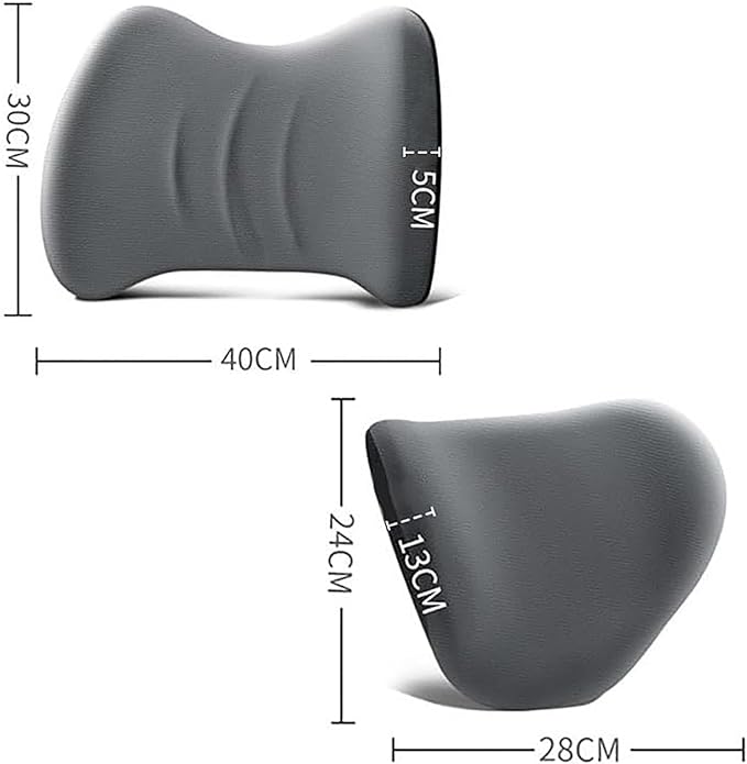 Car Headrest & Lumbar Support Cushion for Toyota RAV4 2012-2024, Ergonomic Car Seat Headrest Memory Foam Neck and Back Pillow Kit Breathable Removable for Driving Fatigue Relief,Dpink