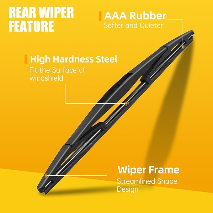 MIKKUPPA 20"+20"+12" Windshield Wiper Blades Replacement for 2003-2009 Honda Element, Front & Rear Wiper Blades Set, Durable Stable Quiet All Season (Pack of 3)