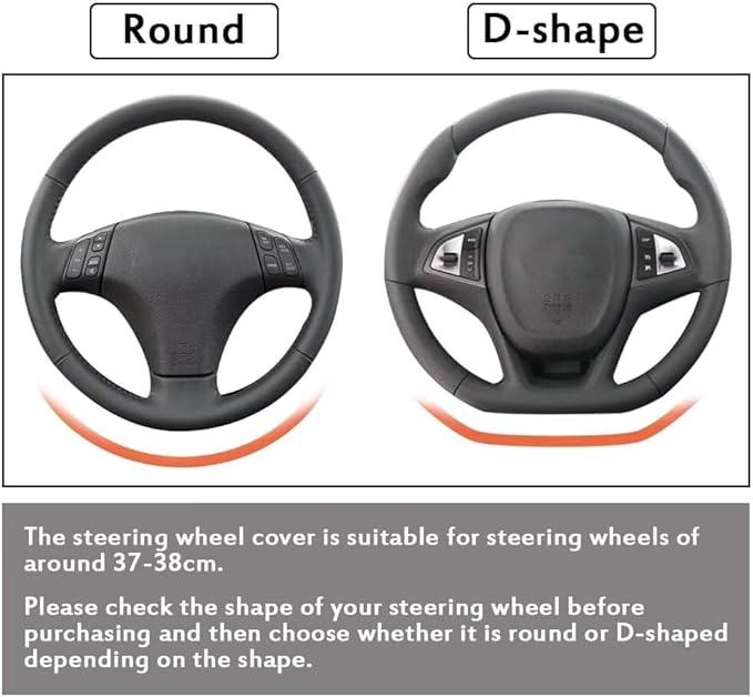 Pahajim Car Steering Wheel Cover for Women Men Universal PU Leather Steering Wheel Accessories Anti Skid 14.5-15 Inch (37-38cm) Forro Volante Carro (Pink)