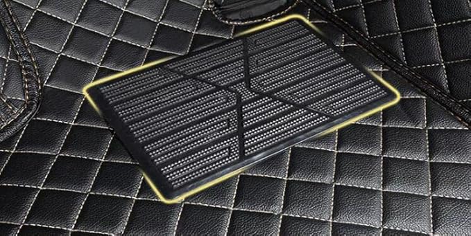 Custom Floor Mats for Cars fit 95% Sedan SUV Sports Car Full Coverage All Weather Men Women Pads Protection Non-Slip Leather Floor Liners (Black Wine red Stitching)