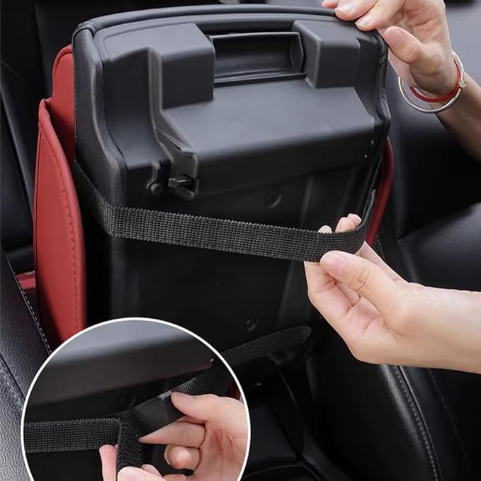 Car Armrest Pad for Lexus GX J150 J120 GX 460 400 GX OR Leather Armrest Box Mat Center Console Cushion Pad Universal Armrest Seat Box Cover Protector,Black, normal