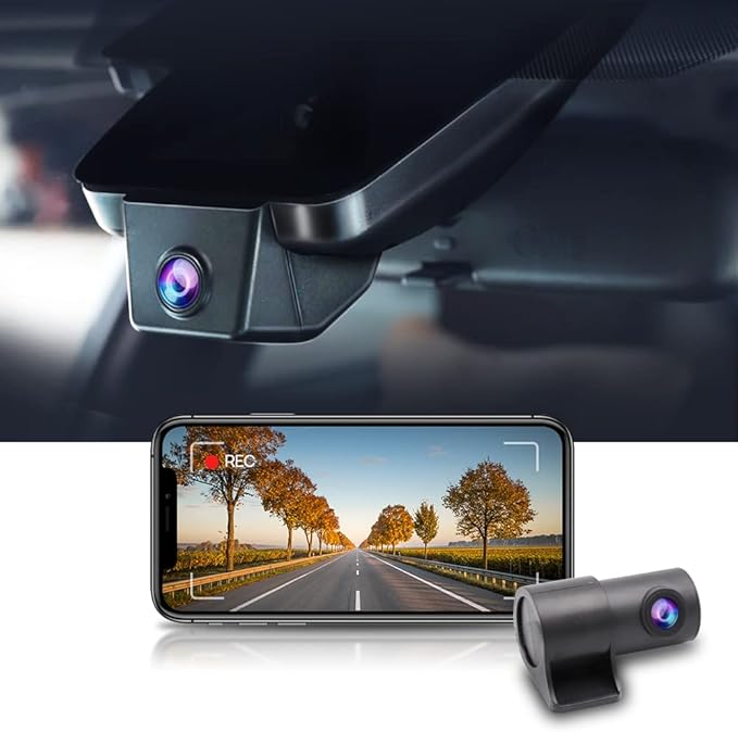 Fitcamx Front 2K+Rear 1080P Dash Cam Adapts for Toyota bZ4X 2023-2026 XLE Plus Limited Nightshade, Integrated OEM Look, Dual HD Video, WiFi & APP, Loop Recording, G-Sensor, Easy to Set, 64GB Card