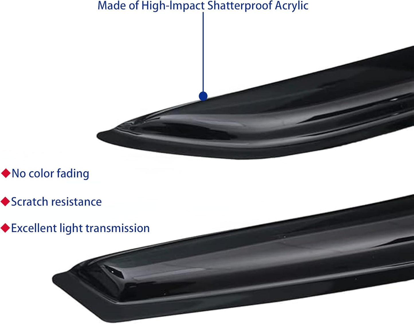Window Visors Rain Guards fits 2011-2023 C-hrysler 300, Out-Channel Window Wind Deflectors Vent Shades Accessories, Dark Smoke 4 Pcs，2012 2013 2014 2015 2016 2017 2018 2019 2020 2021 2022