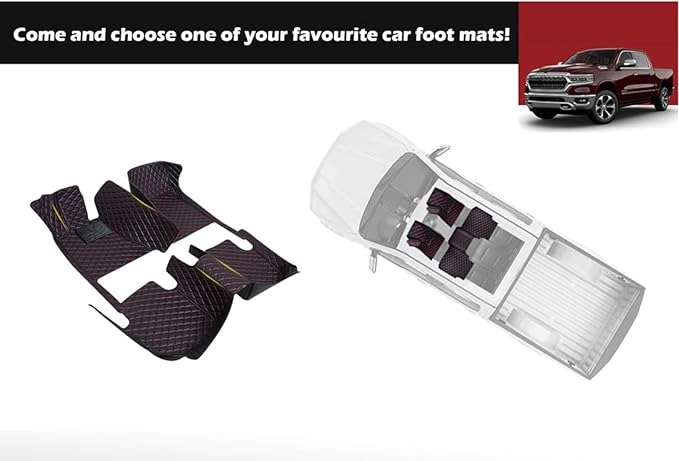 Yaruicar Custom Personalized Floor Mats for Cars Luxury Full Coverage All Car Floor Mats Anti-Slip Leather Car Mat Set Trucks & SUVs Trucks Automotive Floor Mats Liners (3D-All Black)