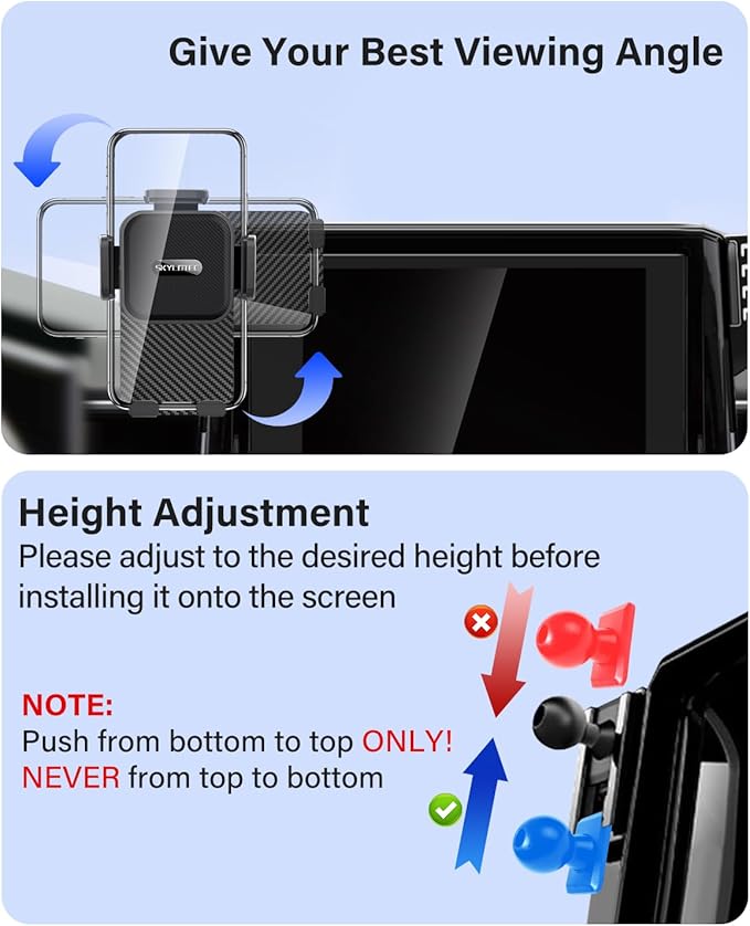 Phone Holder for 2022-2025 Chevrolet Chevy Silverado1500/GMC Sierra 1500 2500HD 3500HD Accessories 13.4-inch Screen Fixed Clip, Automobile Cradles Phone Mount, Cell Phone Base Not Block Air Vent