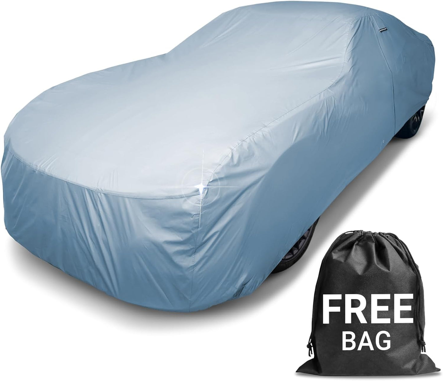 iCarCover Premium Car Cover for 1965-1970 Pontiac Parisienne Wagon Heavy Duty Waterproof All-Weather Automobiles Custom Fit Indoor Outdoor UV Snow Protection Covers with Straps and Bag