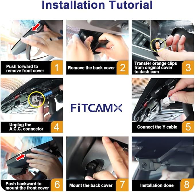 Fitcamx Front 2K+Rear 1080P Dash Cam Adapts for Toyota Sienna 2021-2026 LE Limited XLE Platinum XSE (XL40), OEM Factory Style, Dual HD Video, WiFi & APP, Loop Recording, Gravity Sensor, 64GB Card