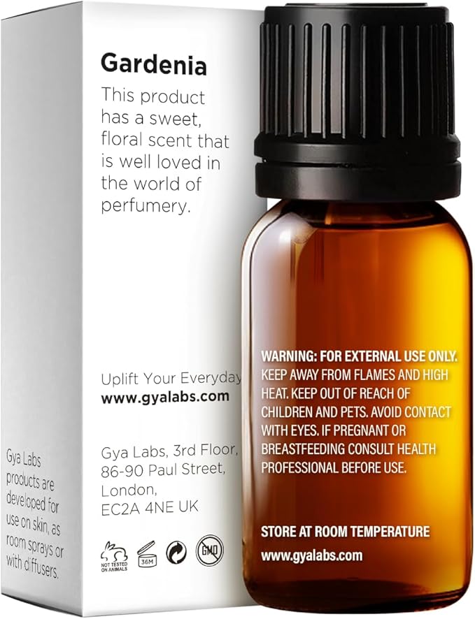 100% Pure Gardenia Essential Oil - 0.34 Fl Oz - Gardenia Oil for Hair, Skin, Diffuser, Aromatherapy & DIY Candle Making Scent