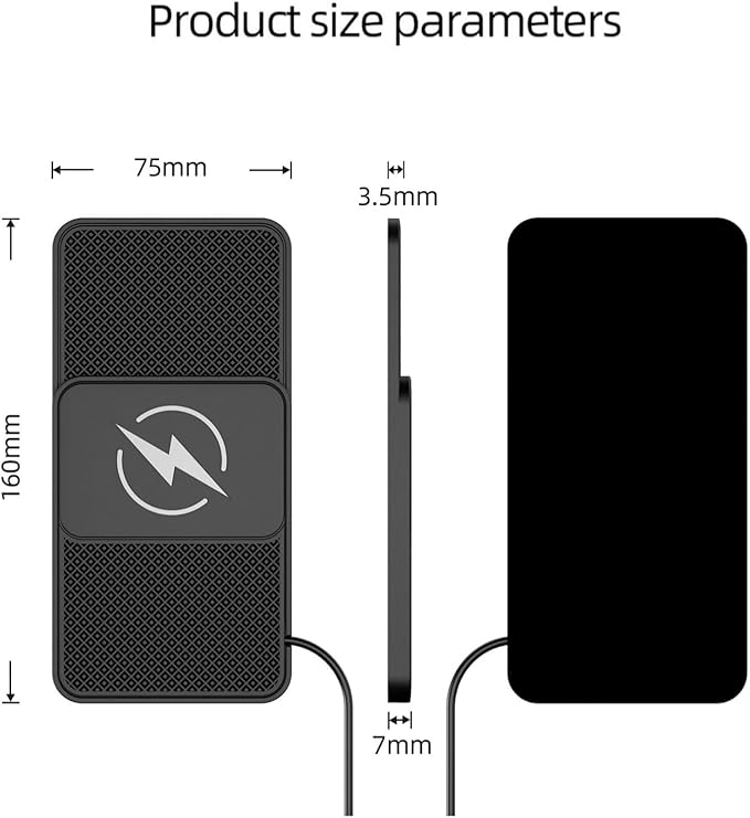 Wireless Car Charger for Ford Mustang 2000–2025, 15w Fast Phone Chargers Charging Pad Non-Slip Essential Electronic Devices for Long-Distance Travel,normal-30cm Cable Type-C Plug