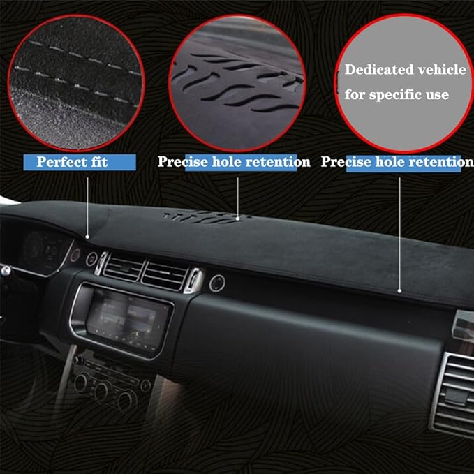 Dashboard Covers for Cherokee 2022-2023,Premium Microfiber Suede Fabric Anti-Glare & Non-Slip Dash Pad,Custom Fit,Microfiber Suede