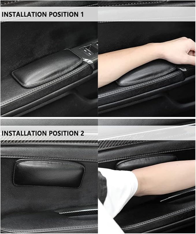 2pcs Leather Arm Rest Cover for Car,Multi-Purpose Car Armrest Cushion for Car Door Armrest Pad&Car Knee Cushion,Universal Car Armrest Cover with Adhesive Provide Relaxation