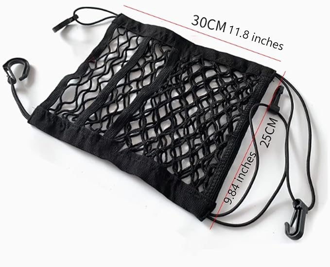 Car Mesh Organizer for Honda Ridgeline 2005-2025 YD/YK,Seat Back Net Bag,Barrier of Backseat Pet Kids,Cargo Tissue Purse Holder,Driver Storage Elastic Netting Pouch,B-Small