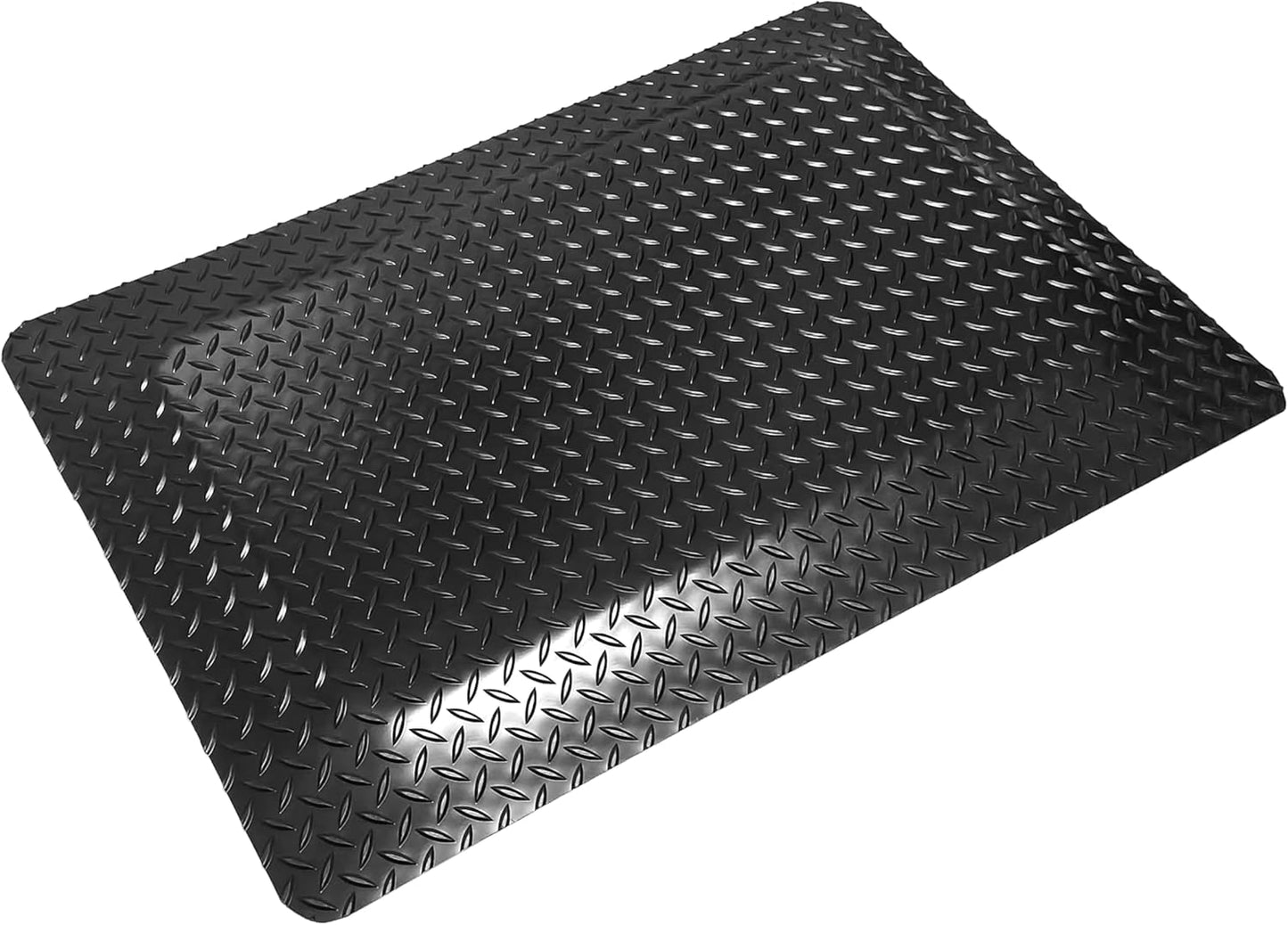 Rhino Mats, American Classic Diamond Anti-Fatigue Mats, Industrial Ergonomic Comfort Standing Mat for Work, Home, Garage, Office, Kitchen or Anywhere (Black 1" Thick, 4 FT. x 24 FT.)