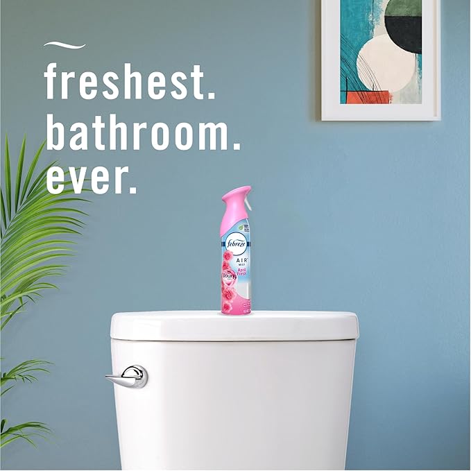 Febreze Air Mist Air Freshener Spray, Odor-Fighting Room Spray, Air Fresheners for Home and Bathroom and Kitchen, Aerosol Can, Downy April Fresh Scent, 8.8oz (Pack of 2)
