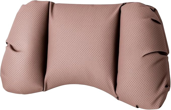 Car Neck Pillow & Lumbar Support for MINI F55 2025-2026 Ergonomic Breathable Mesh Auto Seat Back Cushion Headrest,Brown-Lumbar Support