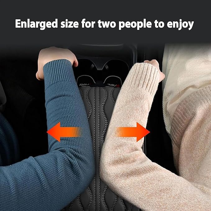 Car Center Console Cover for Ford Edge Sport 2011-2014, Universal Memory Foam Leather Comfortable Soft Armrest Box Pad Cushion Protector Accessories Easy to Clean,Coffee