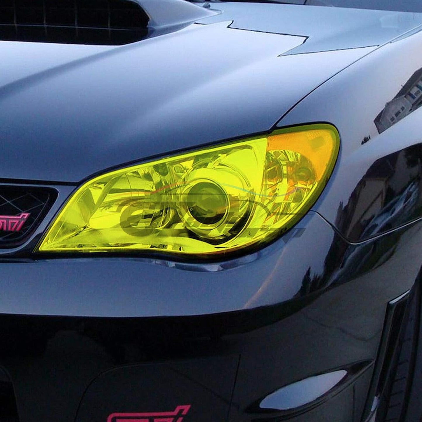 EZAUTO WRAP Free Tool Kit 12"x108" (1FT x 9FT) Glossy Medium Black Smoke Headlight Taillight Fog Light Side Marker Vinyl Tint Film Self Adhesive