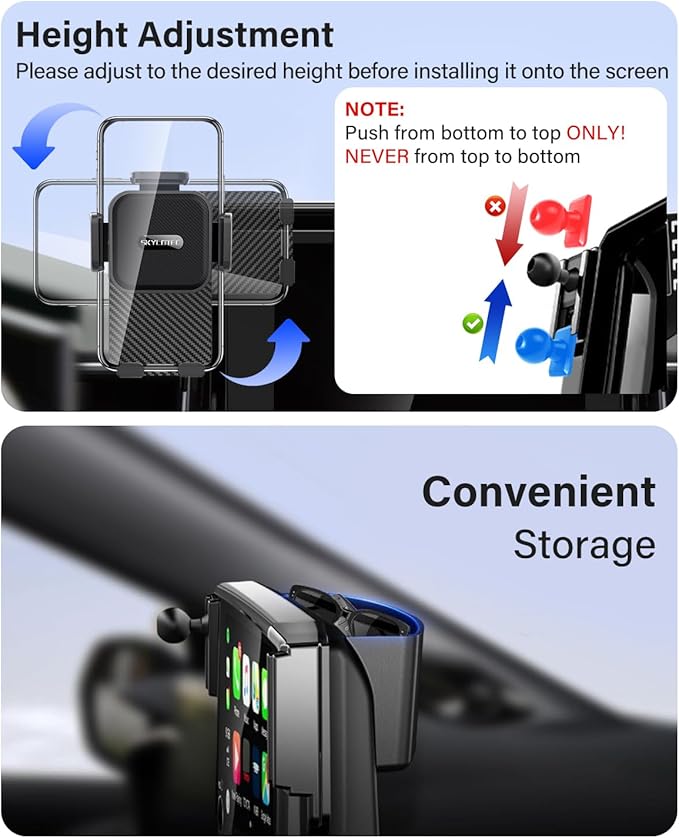 Car Phone Holder for Toyota Corolla/Corolla Hatchback 2019-2026/Corolla Cross 2022-2026 Accessories 8-Inch Screen Fixed Clip, Automobile Cradles Phone Mount, Cell Phone Base Not Block Air Vent