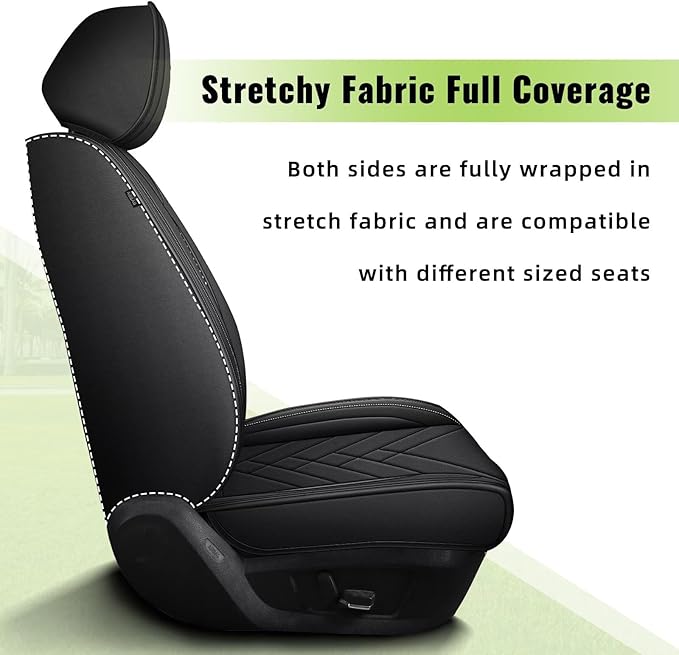 AOMSAZTO Car Seat Covers Fit for Buick Encore 2017-2026: Full Set Waterproof Faux Leather Automotive Seat Covers Vehicle Seat Cushion Protector Car Interior Covers(5 Seats Black)