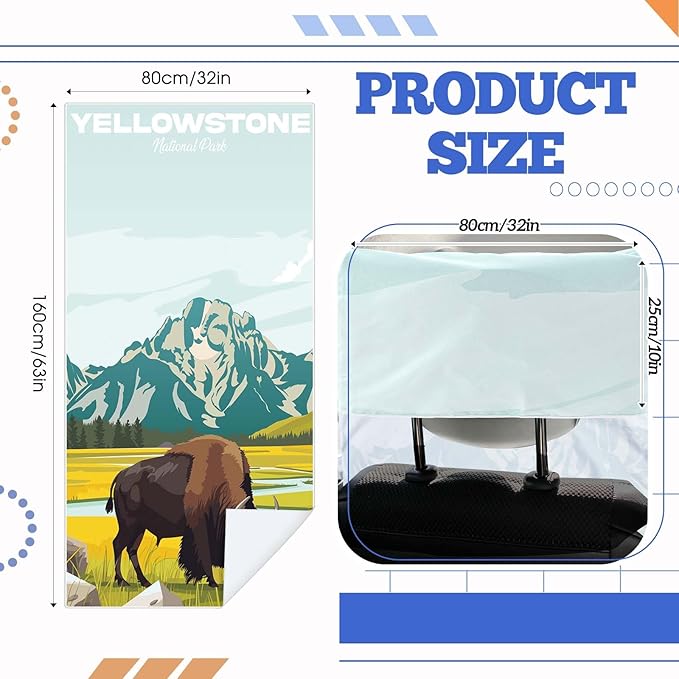 2 Pack Car Seat Towel Covers with Storage Bag 63 x 32 Inch Athletic Running Towel Seat Sweat Washable Non Slip Cover Gift for Car Outdoor Sport Activities (Yellowstone)