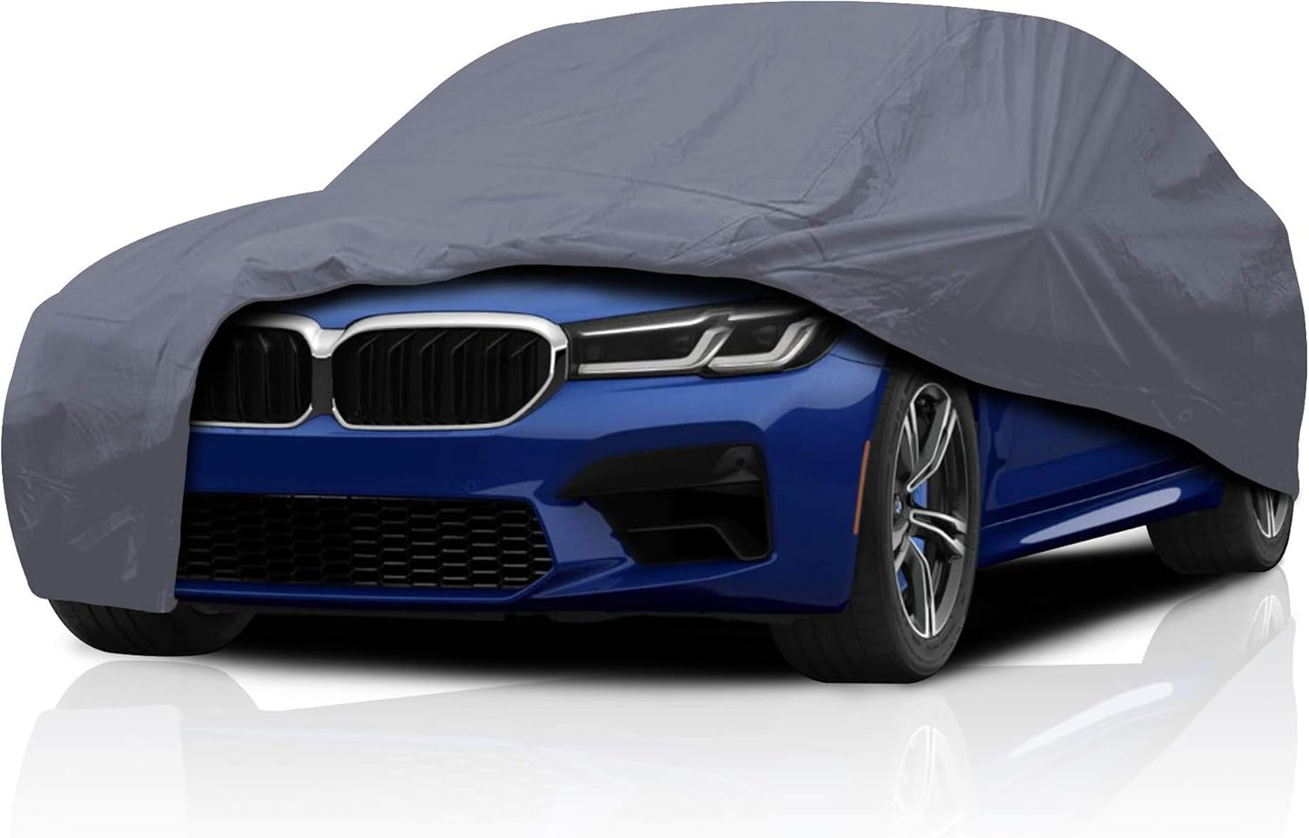 5 Layer Car Cover for Cadillac CT6 2016-2020 Sedan 4-Door Semi Custom Fit Full Coverage Heavy Duty All Weather Protection Breathable Dust Wind Shield