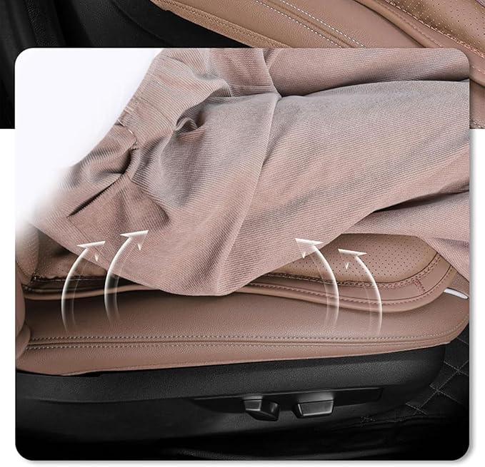 Car Seat Cushion for Porsche Macan 2015-2025-pr, Breathable Non-Slip Driver Seat Pad Ergonomic Memory Foam for Long Driving Car Office,B/3Pcs-Black