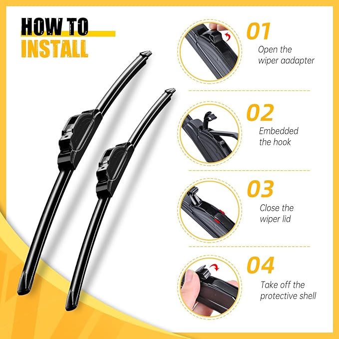 MIKKUPPA 26"+17"+14" Windshield Wiper Blades Replacement for 2012-2018 Subaru Forester, 2015-2019 Subaru Outback, Front Rear Wipers Durable Stable Quiet All Season Wiper Set (Pack of 3)