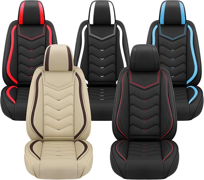 Car Seat Covers for Mercedes-Benz S-Class 2005-2026, Premium Nappa Leather Car Seat Cover, Stylish Sport Seat Covers， Automobile Seat Cover Sets.(Standard 2 Seats/Black)