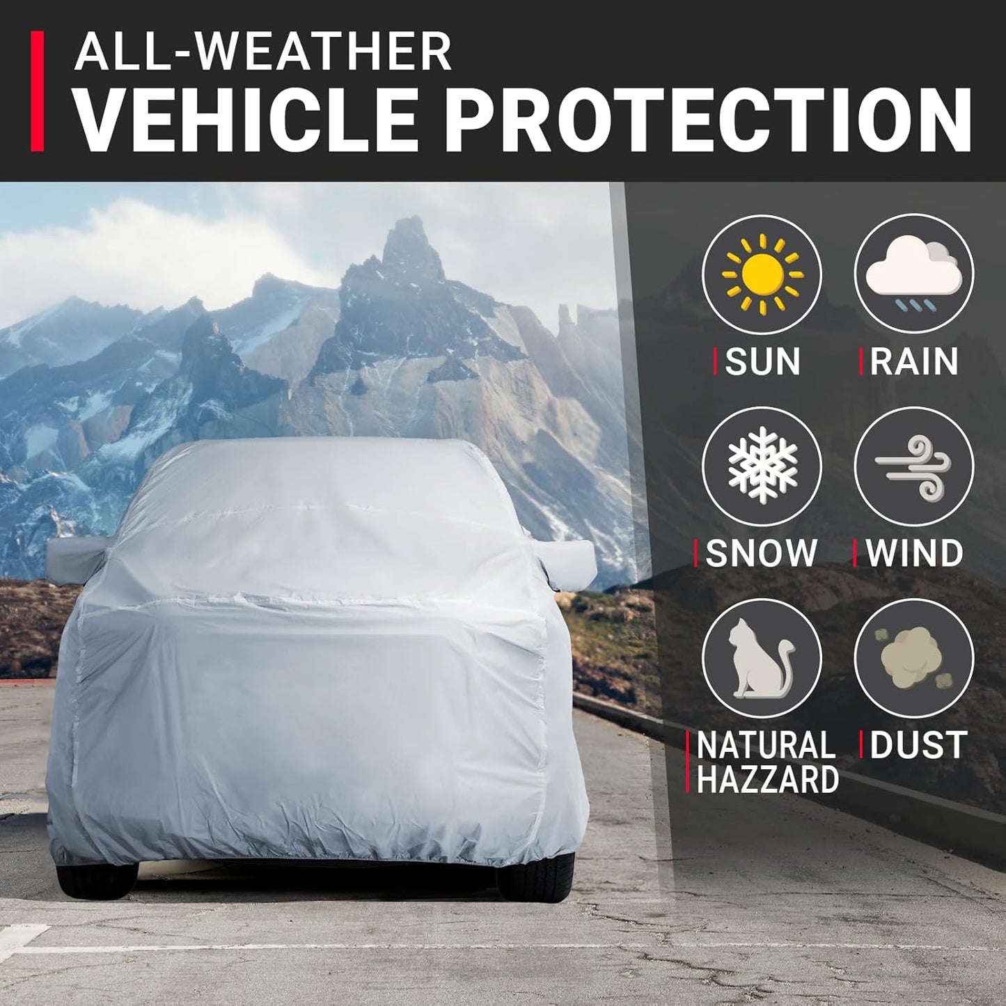 iCarCover Fits 2015-2022 Canyon Crew Cab, 6.2 ft Regular Bed GMC Truck Cover Automobiles Form-Fit Padded Full Exterior Waterproof Automobiles Protection Covers