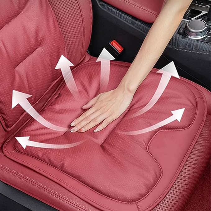 Car Seat Cushion for Porsche Macan 2015-2025-pr, Breathable Non-Slip Driver Seat Pad Ergonomic Memory Foam for Long Driving Car Office,B/3Pcs-Black