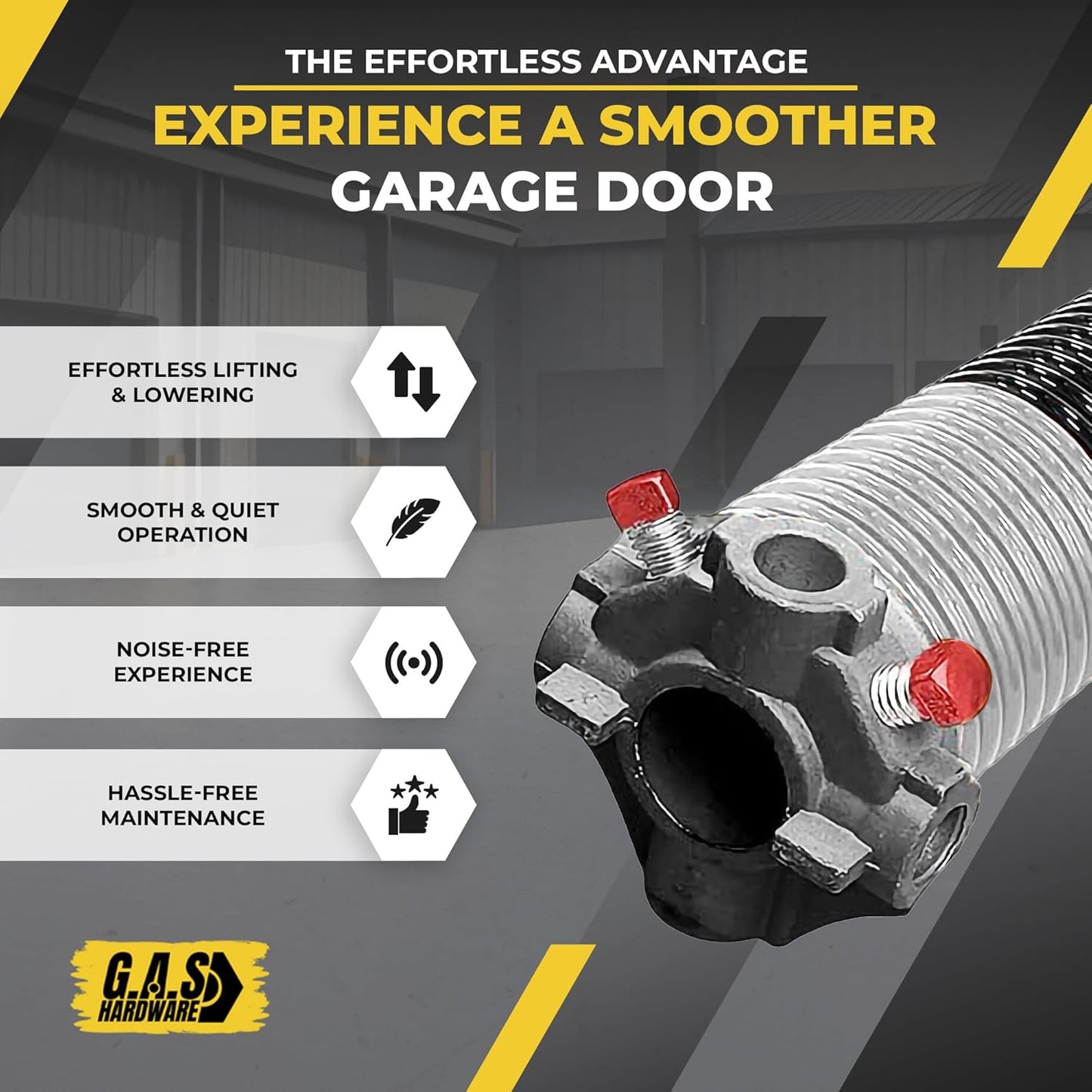 Garage Door Torsion Spring 218x1.75x29 Includes 1” Steel Bearing, Non-Slip Gloves, and Winding Bars for Left and Right Side of Garage Door Precision E-Coating 5-Year Warranty Min. 30,000 Cycles (Pair)