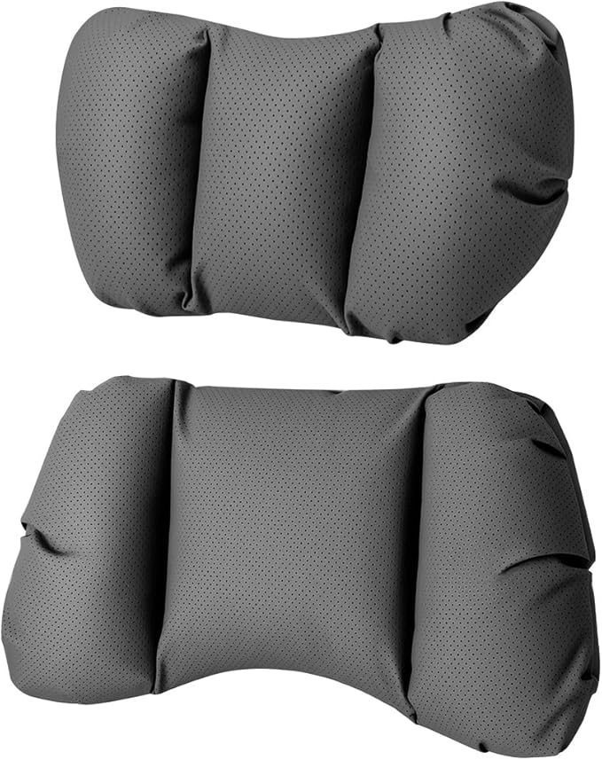 Car Neck Pillow & Lumbar Support for Nissan Altima Maxima Pathfinder Armada Rogue Sentra Versa Kicks Murano Leaf Ergonomic Breathable Mesh Auto Seat Back Cushion Headrest