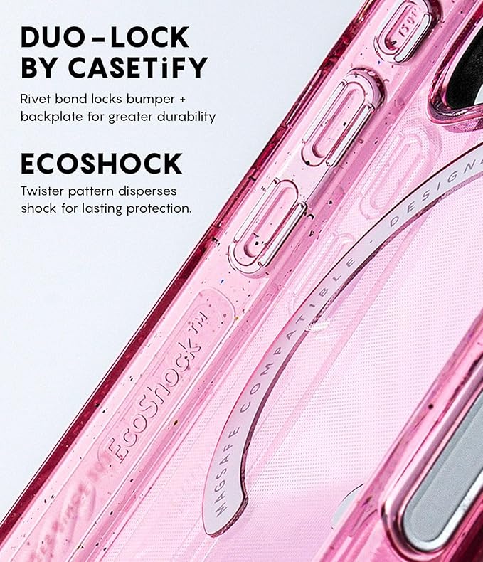 CASETiFY Impact iPhone 17 Pro Case [Slim/Compatible with Magsafe / 8.2 ft. 4X Military Grade Drop Protection] - Choco Dots - Clear Black